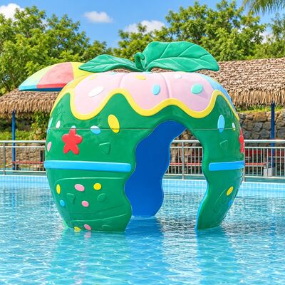Un buen precio. Fibra de vidrio personalizada Parque acuático temático Apple House Equipo para proyectos de pads de salpicaduras al aire libre online