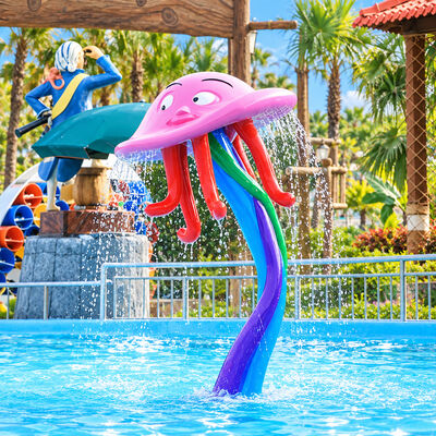 Un buen precio. Coloreadas Medusas Pad de salpicadura Equipo de parque acuático con spray de agua para áreas de juego para niños online