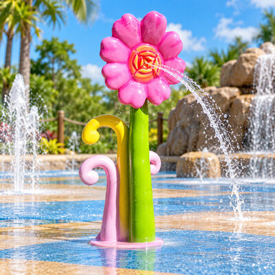 Un buen precio. Figura de spray de agua de flores para almohadillas de salpicadura Piscina Juegos de agua para niños con diseños online