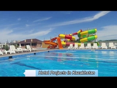 Anti-ultravioleta desvanecimiento piscina tobogán de agua de fibra de vidrio colorido tobogán de agua, tobogán de fibra de vidrio