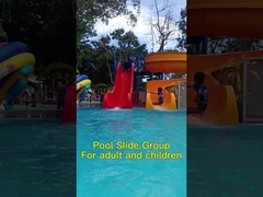 Hotel Piscina pequeña tobogán acuático combo 2.5m de altura para niños y adultos, tobogán acuático de fibra de vidrio