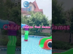 Parque acuático comercial juego de almohadillas de agua, almohadilla de fibra de vidrio para niños, Mini tobogán de fibra de vidrio